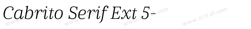 Cabrito Serif Ext 5字体转换
